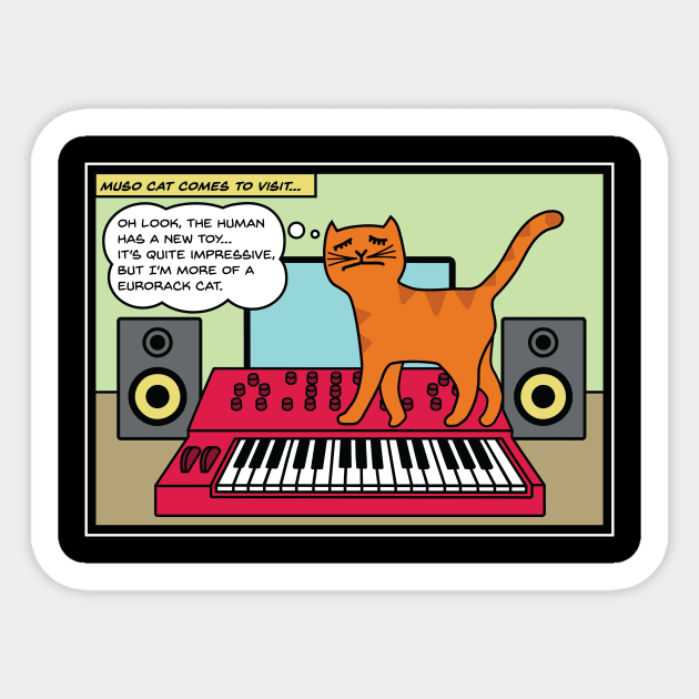 Synth Cat Sticker by Atomic Malibu